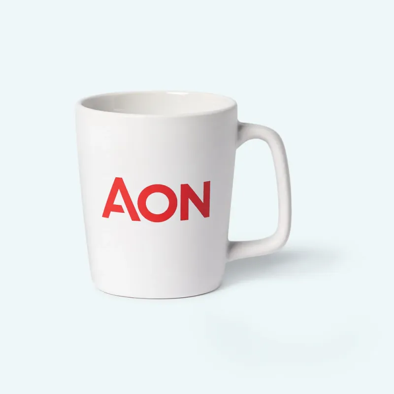 AON coffee mug tabletop product shot