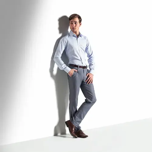 Mens dress shirt on white background