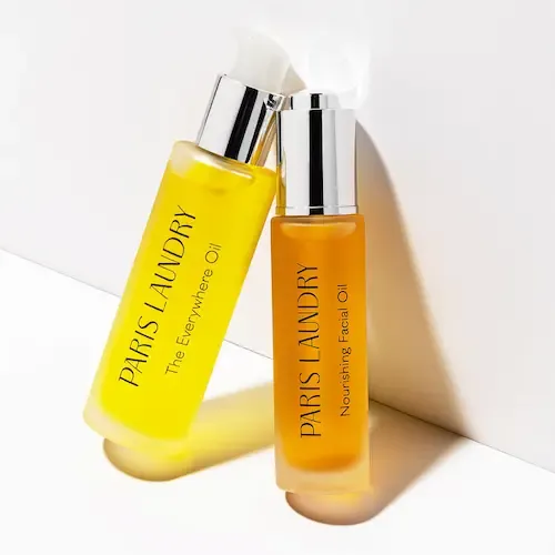 Paris Laundry cosmetic face oil on white
