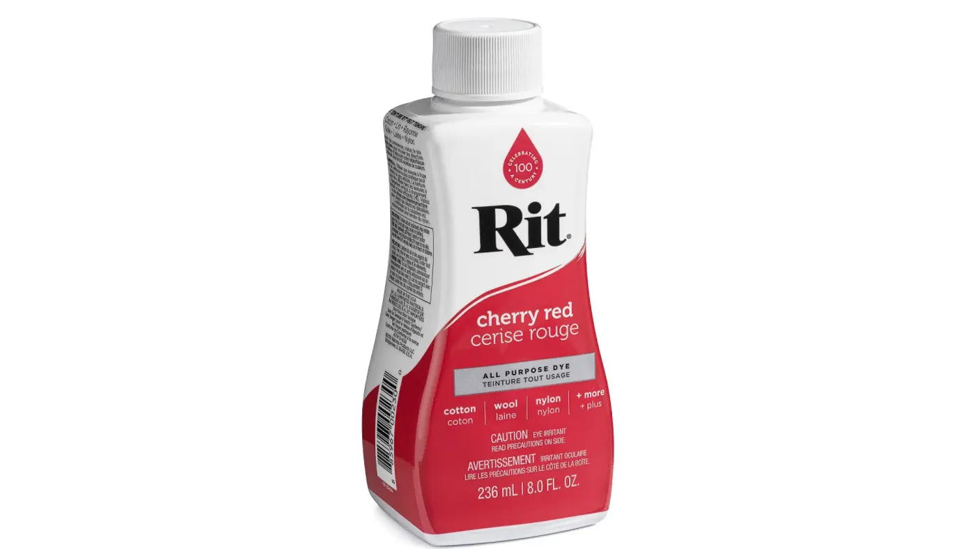 Rit Dye clothing dye packaging shot on a pure white background for catalog photography.