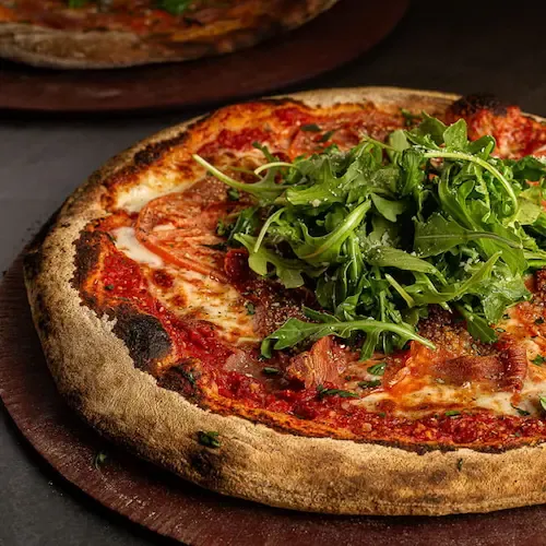 Food and beverage photography — Slyce pizza by Zimmerman Photo, overhead shot