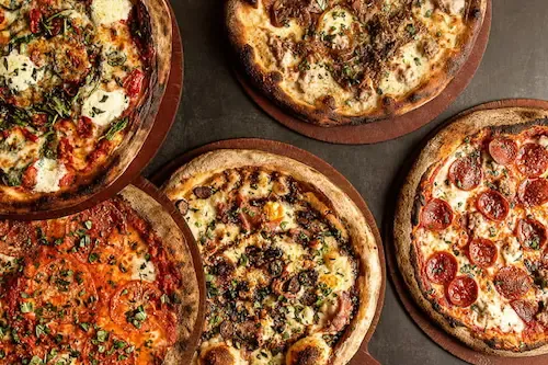 Slyce restaurant pizza close-up commercial food photography