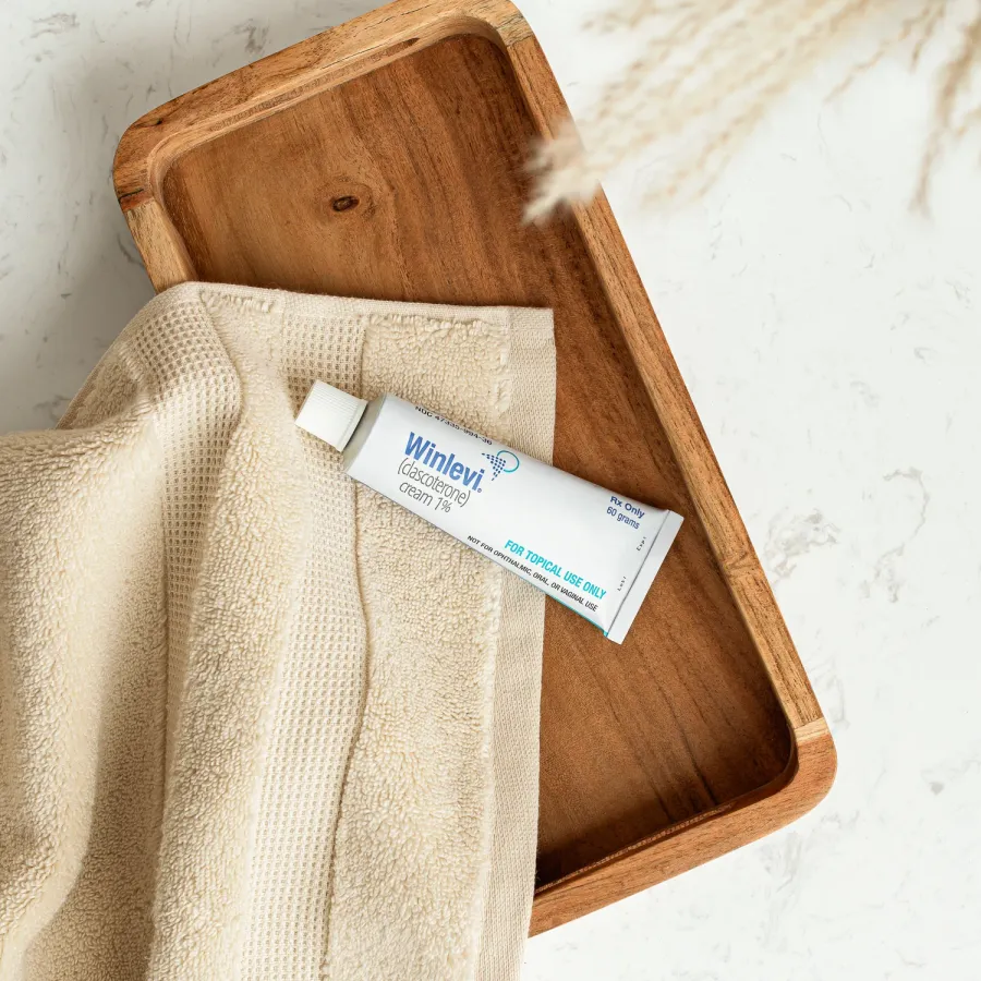 Lifestyle product photography — Winlevi bathroom scene by Zimmerman Photo