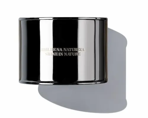 Beauty silver tin product on white
