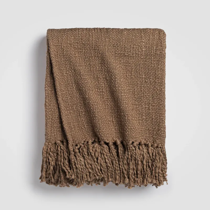 Crane Home throw blanket folded detail lifestyle photography