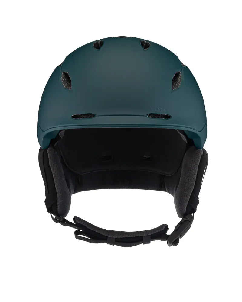 Glade ski helmet product photography on white, alternate angle