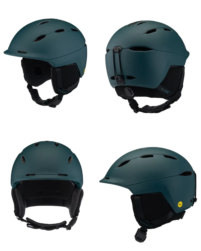 Glade ski helmet group shot, apparel product photography