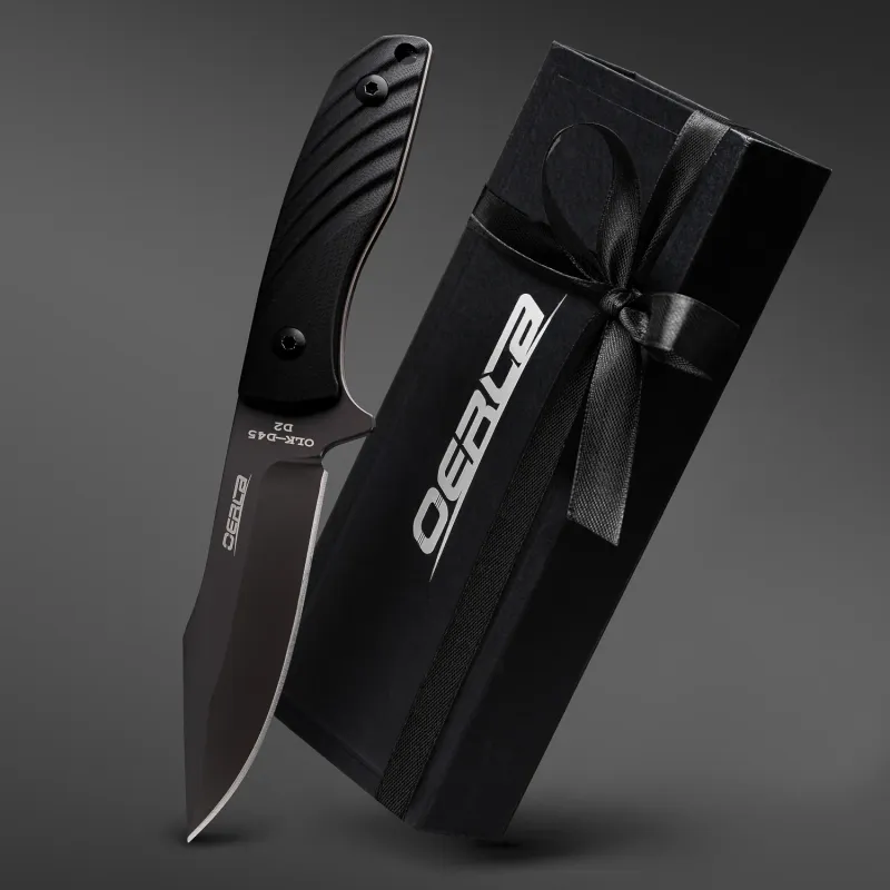 Hunting knife with gift packaging, commercial lifestyle photography