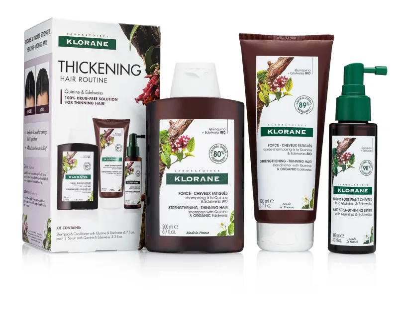 Klorane hair care product group shot, commercial beauty photography