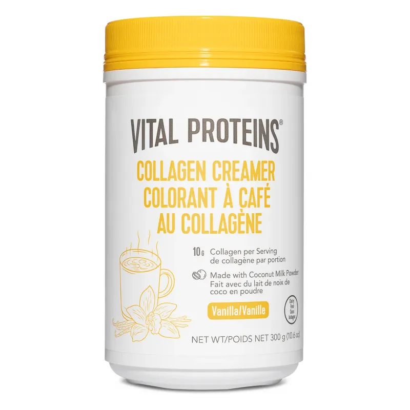 Vital Proteins collagen creamer product shot, commercial food photography