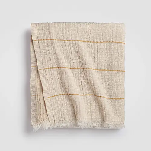 Example lifestyle shot: throw blanket styled in a real setting